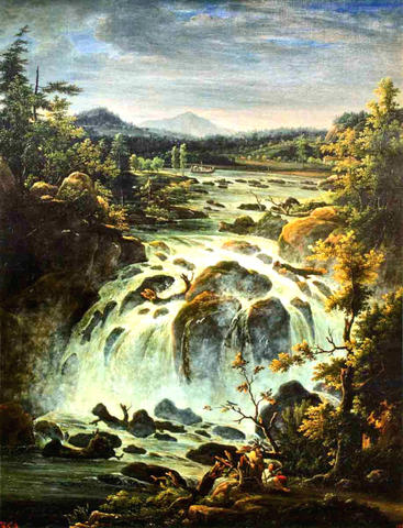 “The Imatra Waterfall in Finland” by Fedor Matveev (1819)