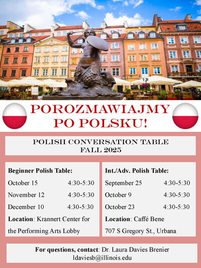 Polish table poster with dates